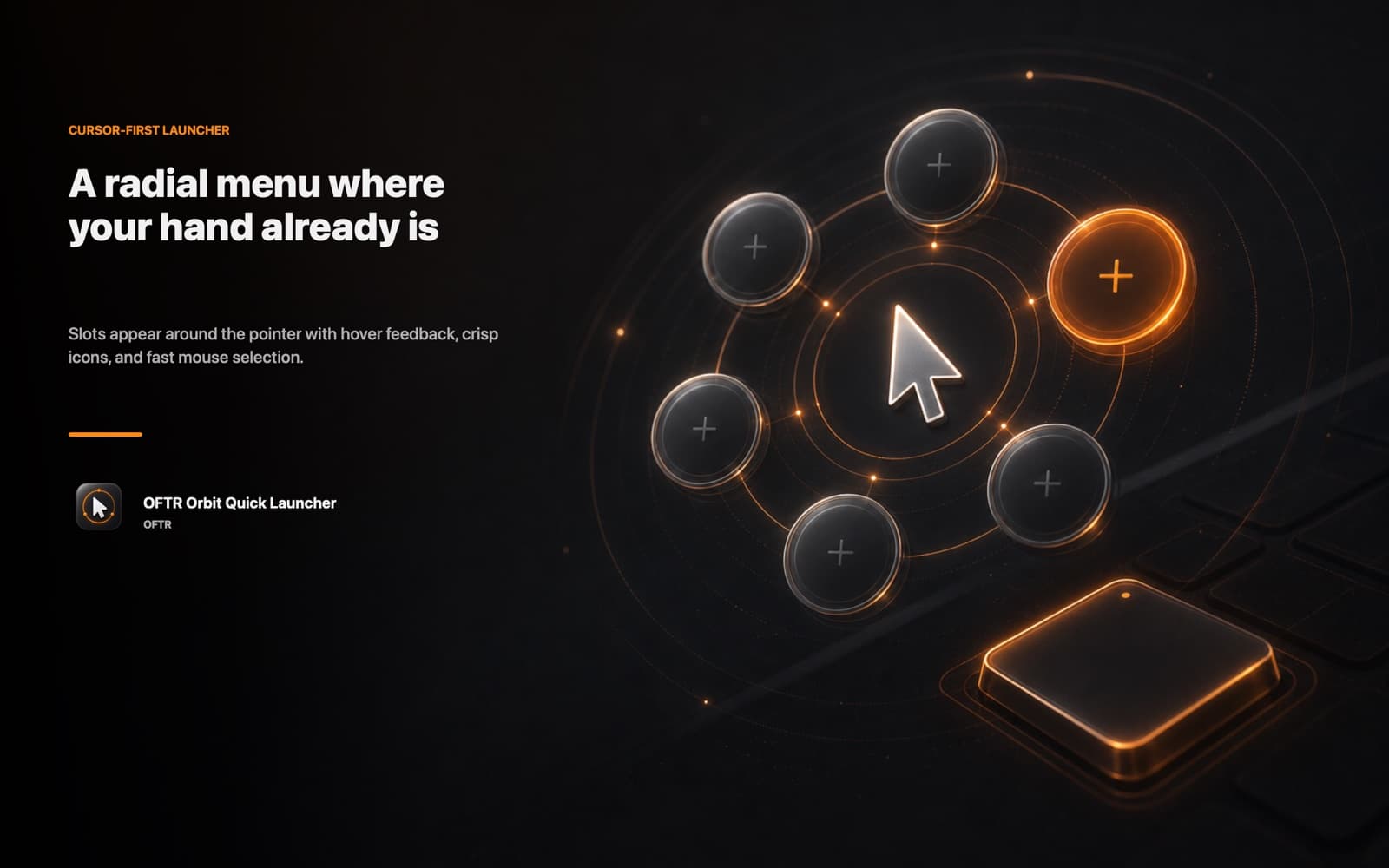 OFTR Orbit Quick Launcher product screenshot